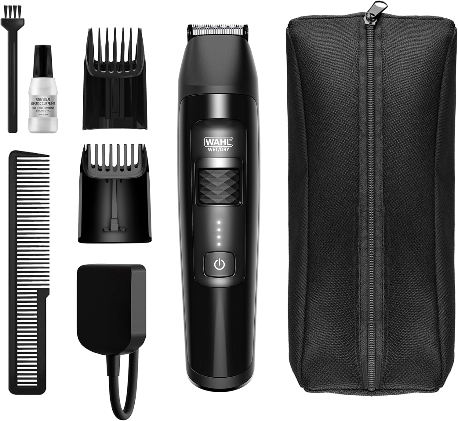 Wahl Aqua Trim Beard & Body Trimmer Waterproof Precision Beard Trimmer. Lithium-Ion Battey, All Beard Types, 100 Minutes Cordless Runtime. Smooth Guide Combs with 39 Lock-In Length Settings. image number 4