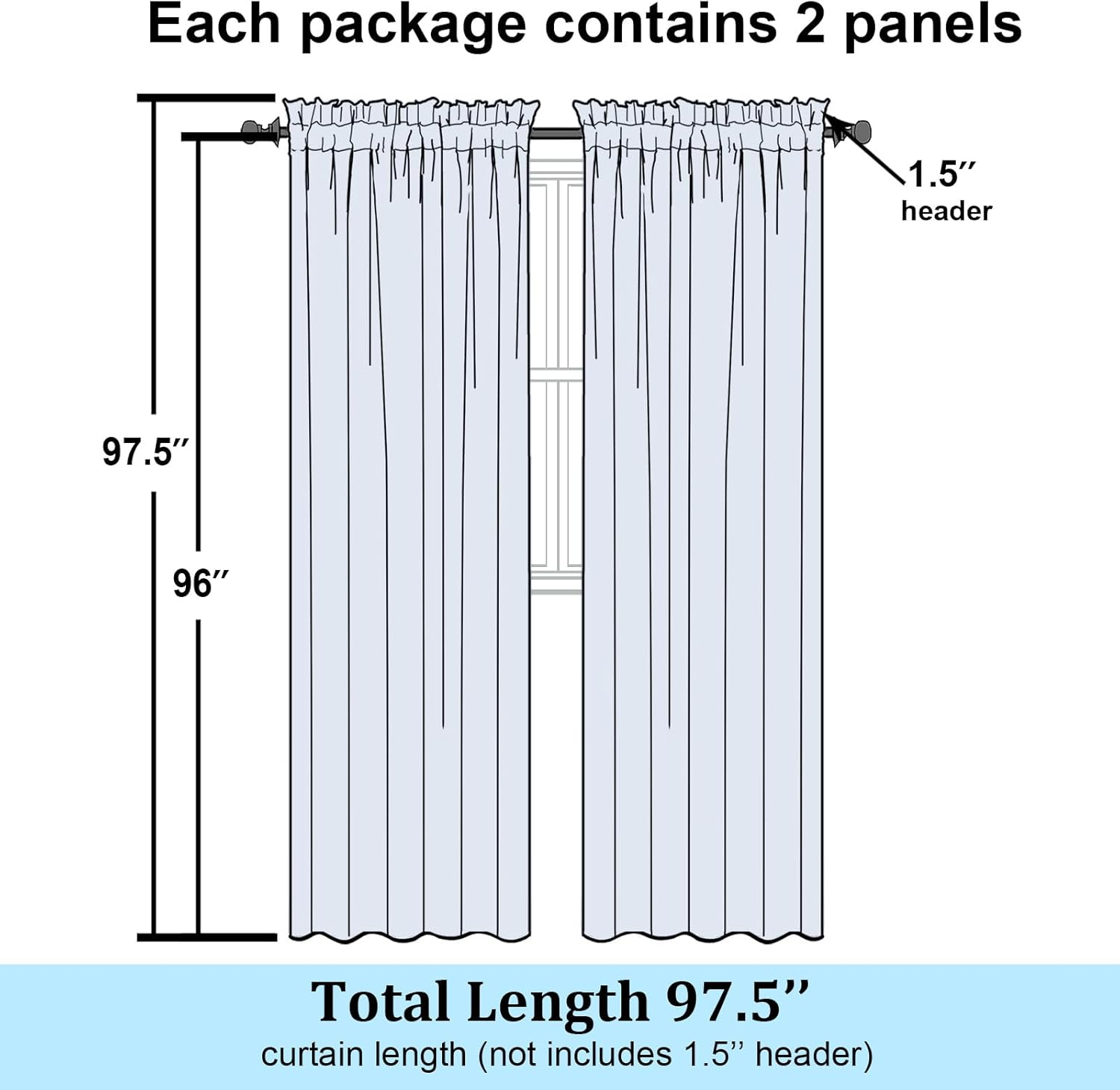 Simplebrand Hunter Green Sheer Curtains 96 Inches Long 2 Panels, Light Filtering Rod Pocket Solid Color Window Sheer Curtain Panels, Elegant Curtains & Drapes for Living Room, Bedroom, 42" W X 96" L image number 3