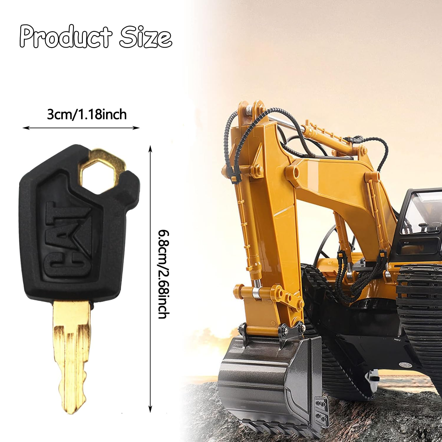 Yharnamite 10 Pcs Cat 5P8500 Equipment Key Set, Caterpillar Excavator Equipment Keys, Universal Construction Machinery Keys, Heavy Equipment Ignition Switch Keys image number 5
