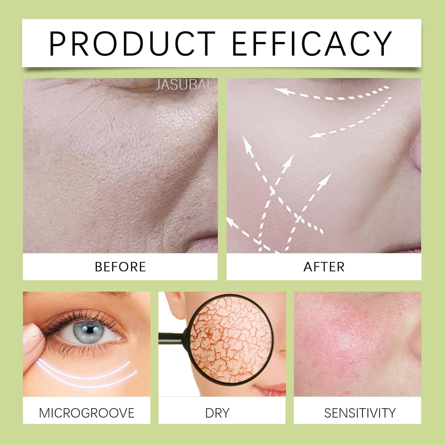 Instant Lift Skin Tightening Cream for Face, Instant Wrinkle Remover, Facial Anti-Wrinkle Firming Serum, Temporary Face Tightener, Collagen & Hyaluronic Acid Anti-Aging Smoothing Fine Lines (2Pcs) - 3Pcs image number 6