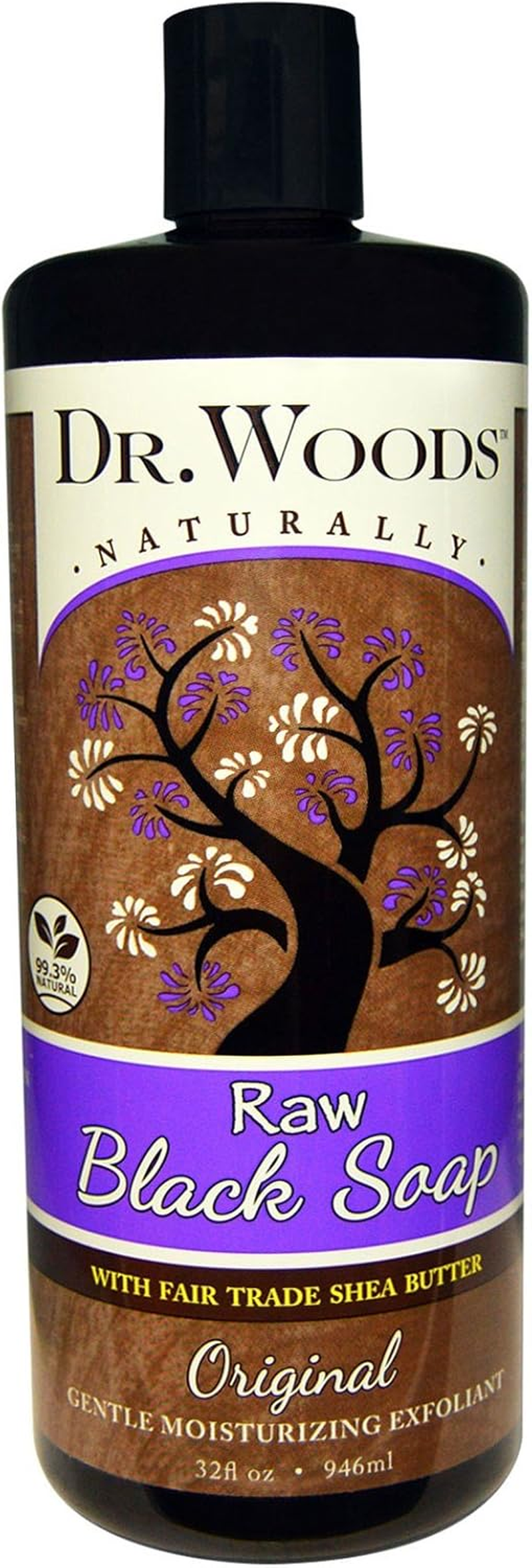 Dr. Woods Shea Vision Pure Black Soap with Organic Shea Butter, 32 Ounce (Packaging May Vary)