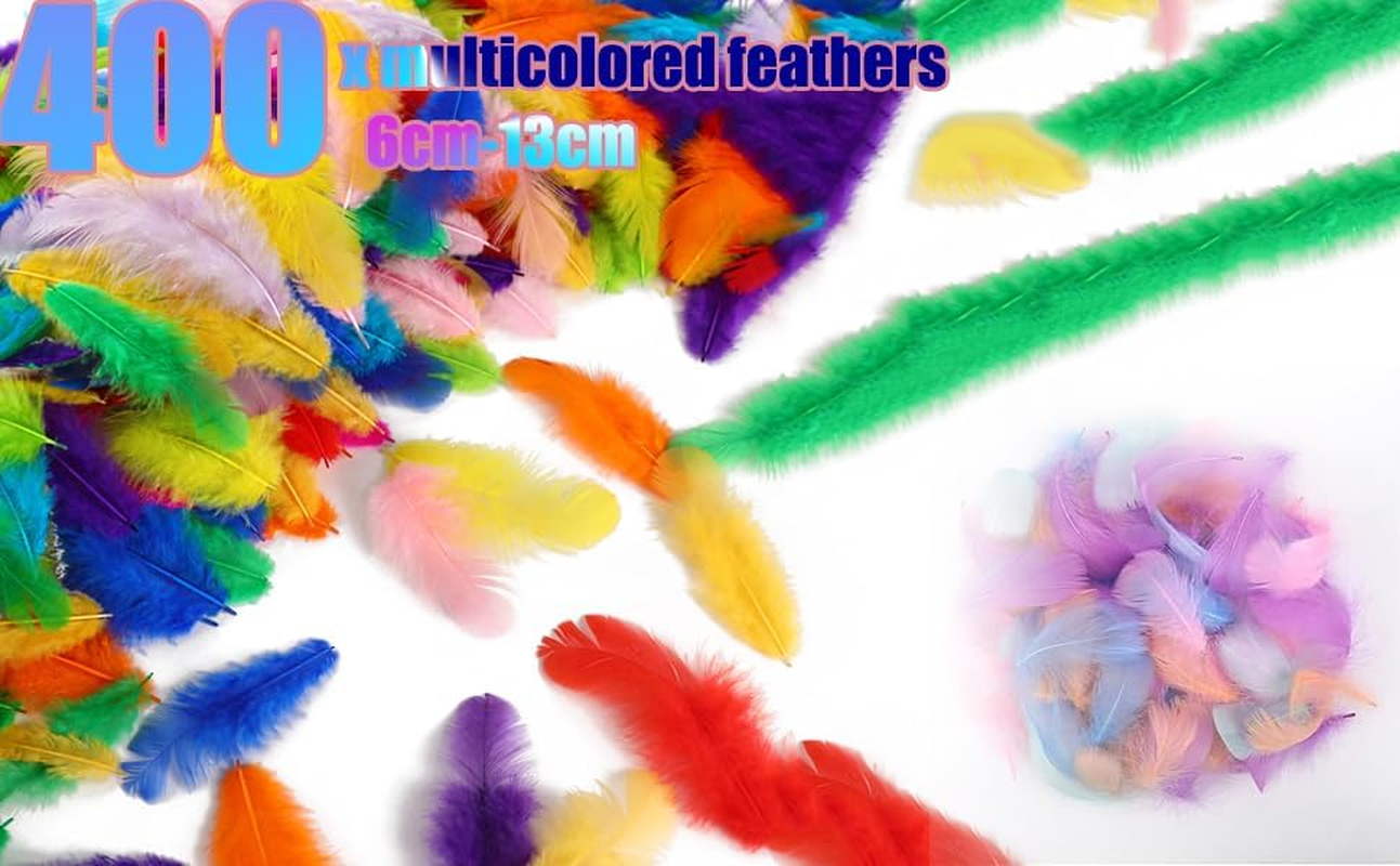WEZCHUGHAOL Colorful Feathers Assortment for DIY Crafts and Decorations - Vibrant Plume Fluffy Feathers for Dream Catchers, Jewelry Making, and Home D&eacute;cor image number 3