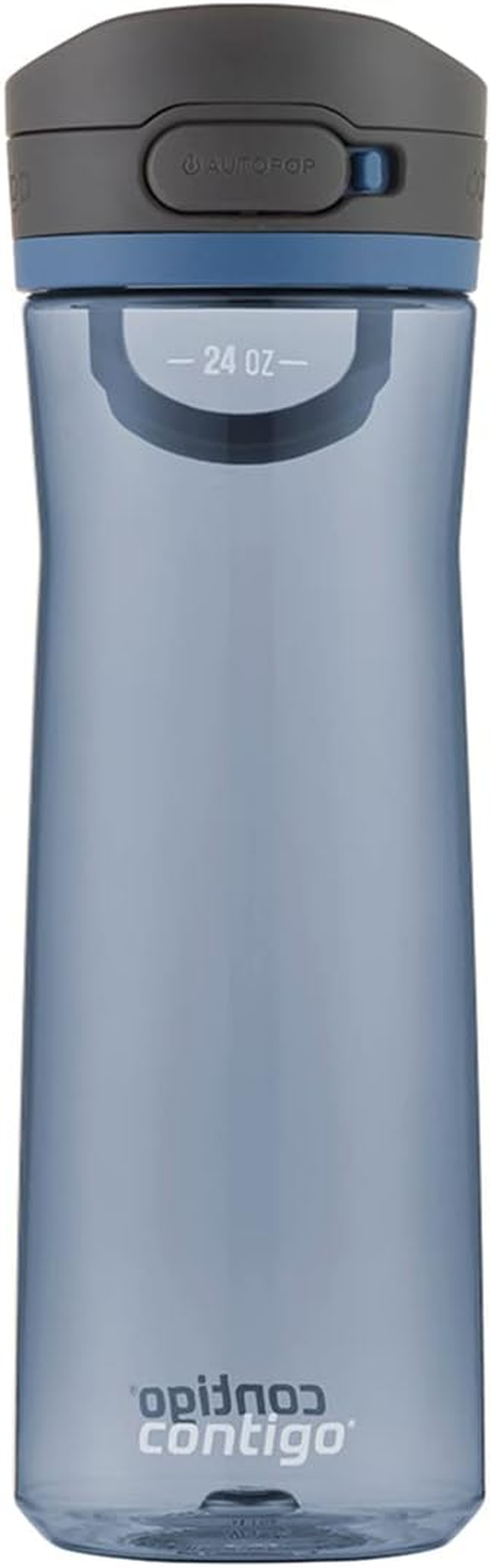 Contigo Jackson Autopop Water Bottle 709Ml - Innovative AUTOPOP&reg; Technology, One-Handed Drinking, Leak-Proof Design, Wide-Mouth Chug Interface, Durable and Lightweight, Secure Button Lock - Blue Corn