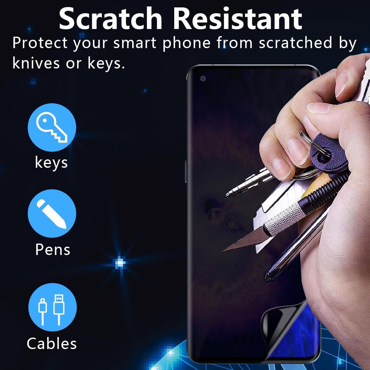 Rnnmeeko Privacy Screen Protector for Oppo Find X5 Pro, Anti-Spy Soft TPU Film, Tempered Glass Screen Protector image number 1