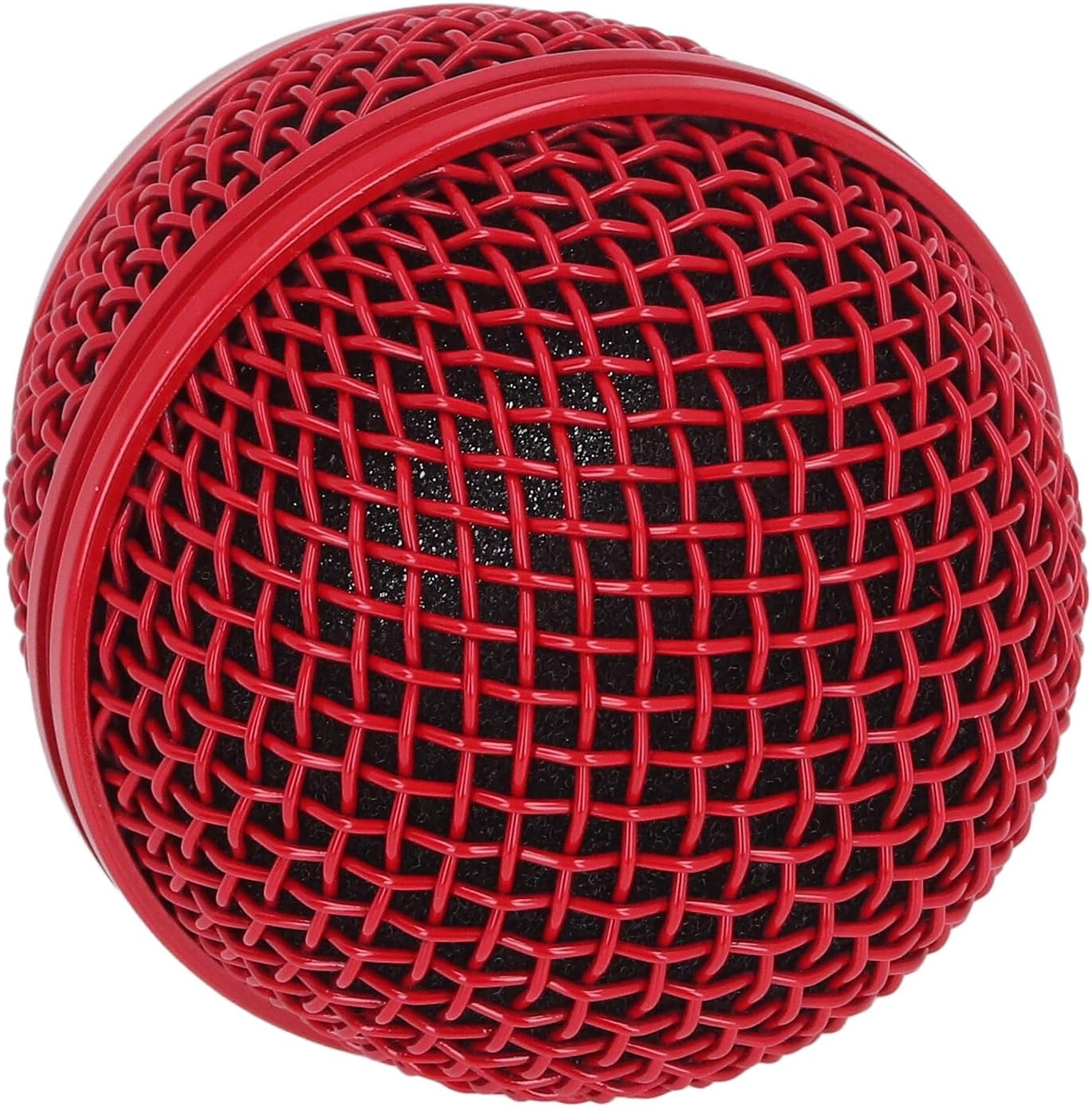 Mesh Grill for SM58 Microphones, Stainless Steel Microphone Head Replace, Mic Grille Replacement for SM58S SM58LC BETA58 BETA58A SA M30 SV100 UT2 PGX24 and More (Red) - Black image number 7