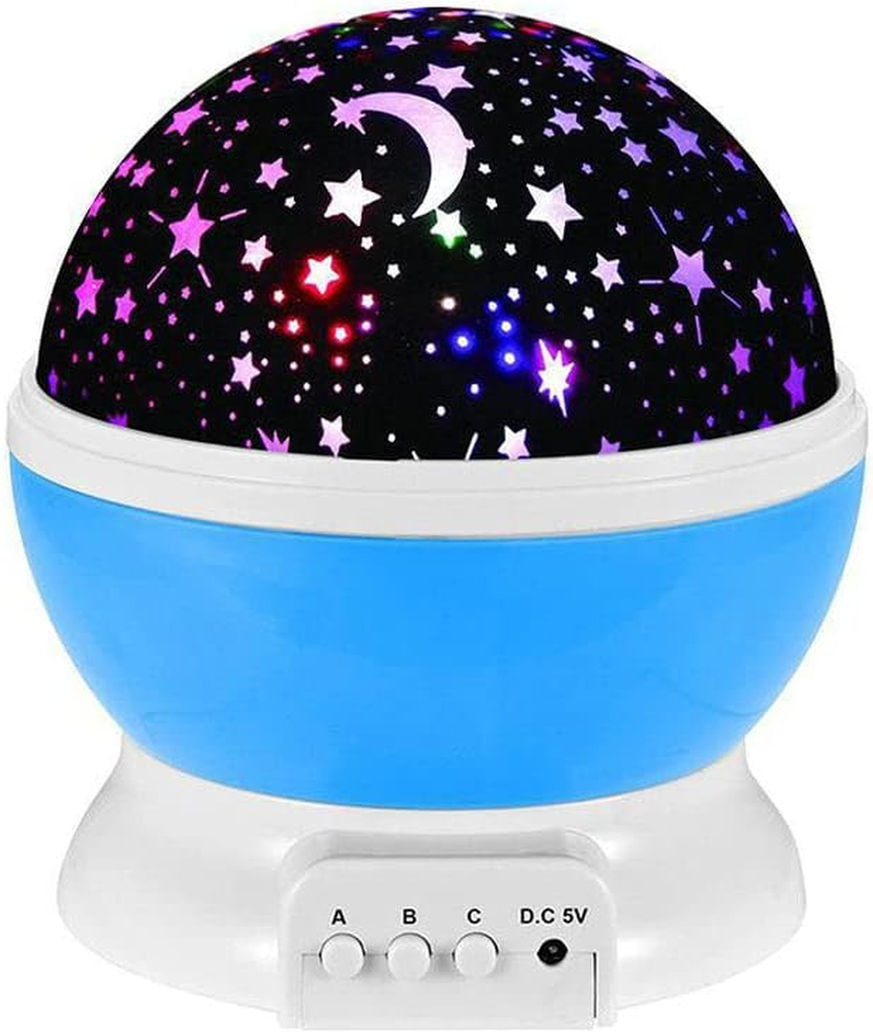 AIMALL LED Galaxy Star Night Light Projector, Rotating Starry Lamp for Kids' Room, Rechargeable Night Light with USB and Colourful Star Projection