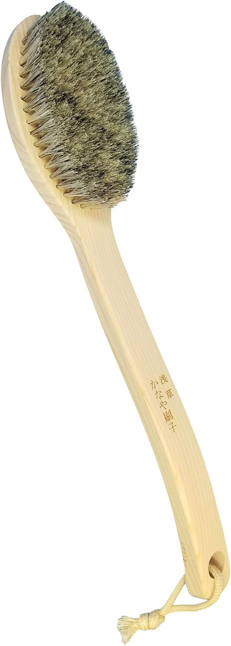 Japanese Body Brush for Bath or Dry Brushing, Exfoliation, Cellulite Treatment, Long Handle, Hard image number 2