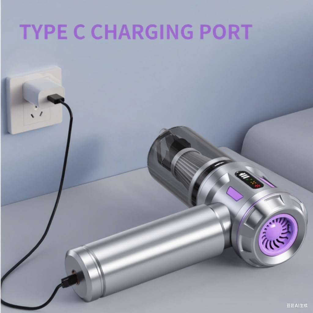 Car Vacuum Cleaner &ndash; 20000Pa Suction Power, 3-In-1 Cordless Vacuum -Air Duster, Rechargeable Handheld Cleaner for Car, Home & Keyboard Dust Cleaning image number 3