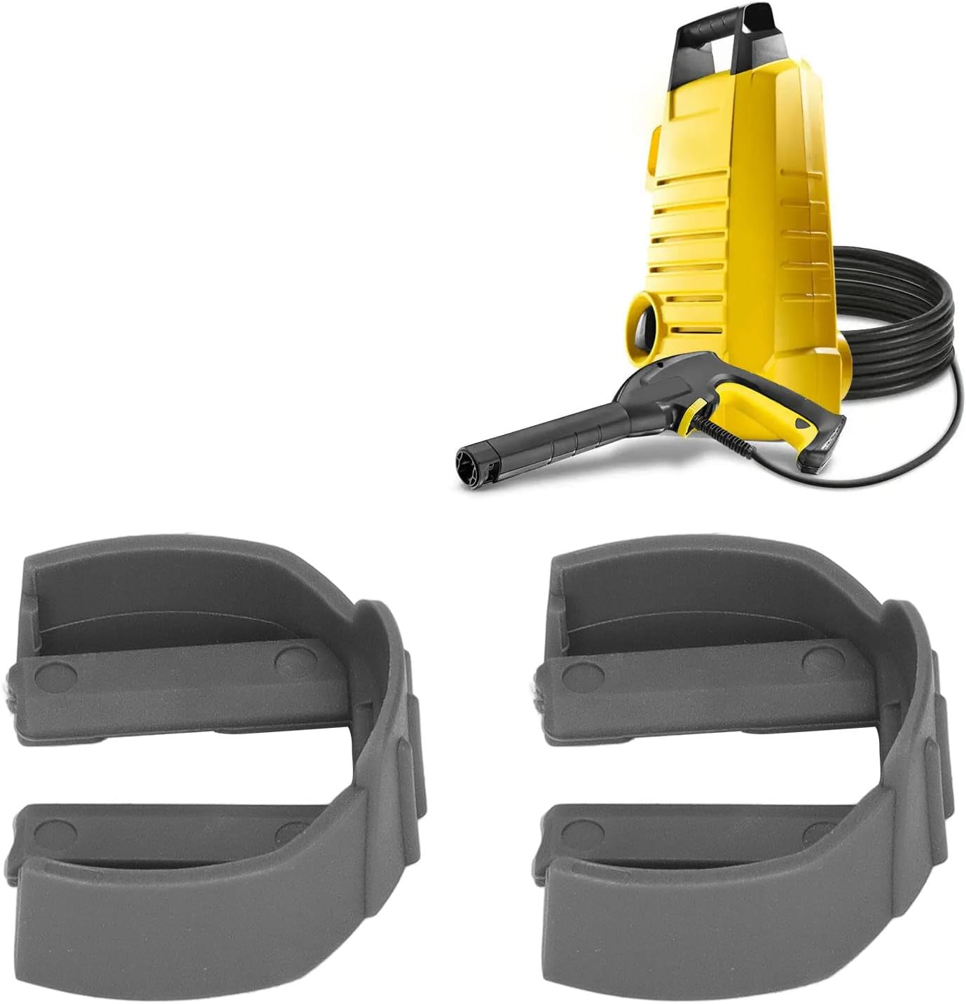 High Compatibility Car Wash Machine Quick Connector Buckle 2Pcs C Clamp/Holder Replacement Part for K2 K3 - Care (Grey) image number 2