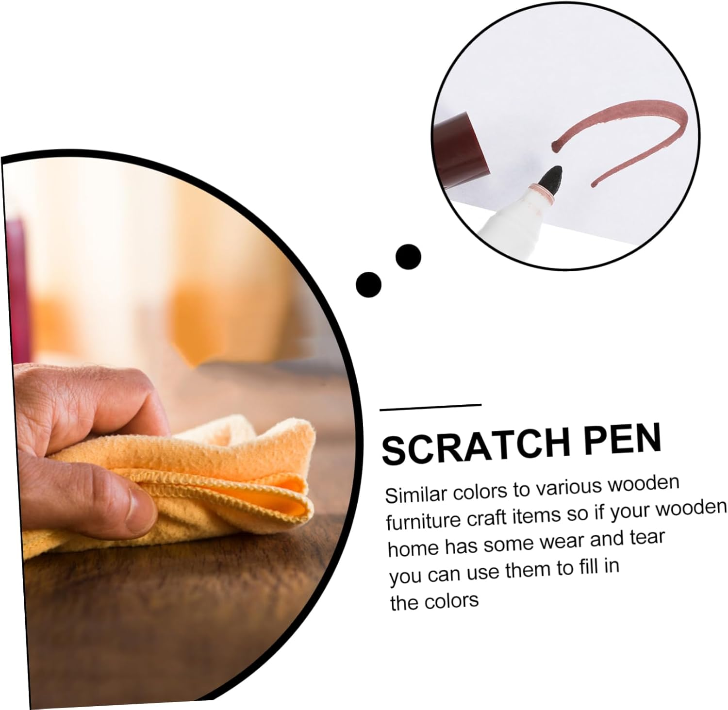 10Pcs Wood Furniture Touch up Pen Markers Paint Marker for Furniture Repair Scratch Covering Home Office Use image number 5
