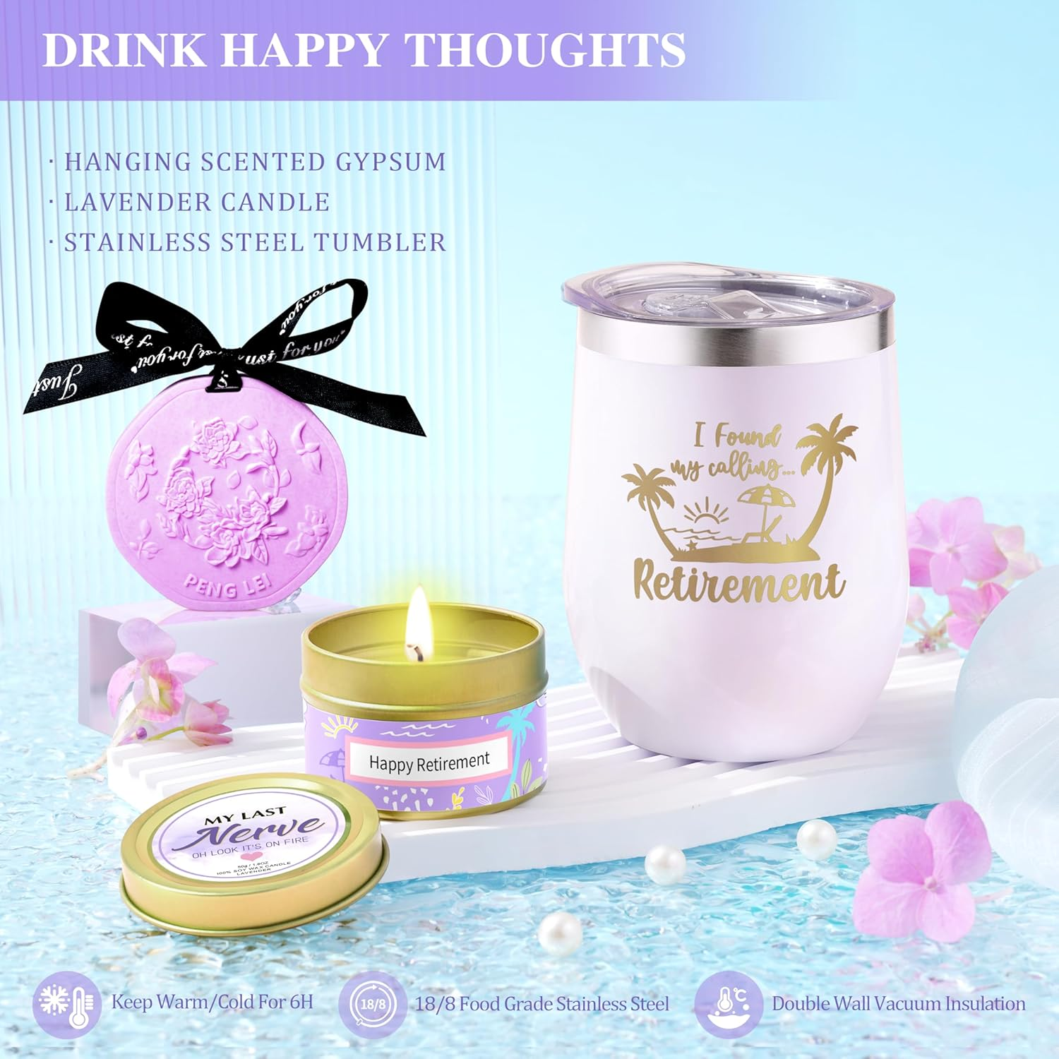 Retirement Gifts for Women 2025 Happy Retirement Gifts for Coworker Nurses Teacher Boss Friends Mom Grandma Retirees Best Retirement Gifts Ideas Funny Retired Gifts Basket image number 4