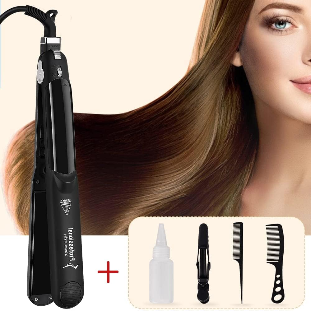 Professional Steam Hair Straightener Ceramic Vapor Hair Flat Iron Seam Hair Straightening Iron Curler Steamer Hair Styling Tool