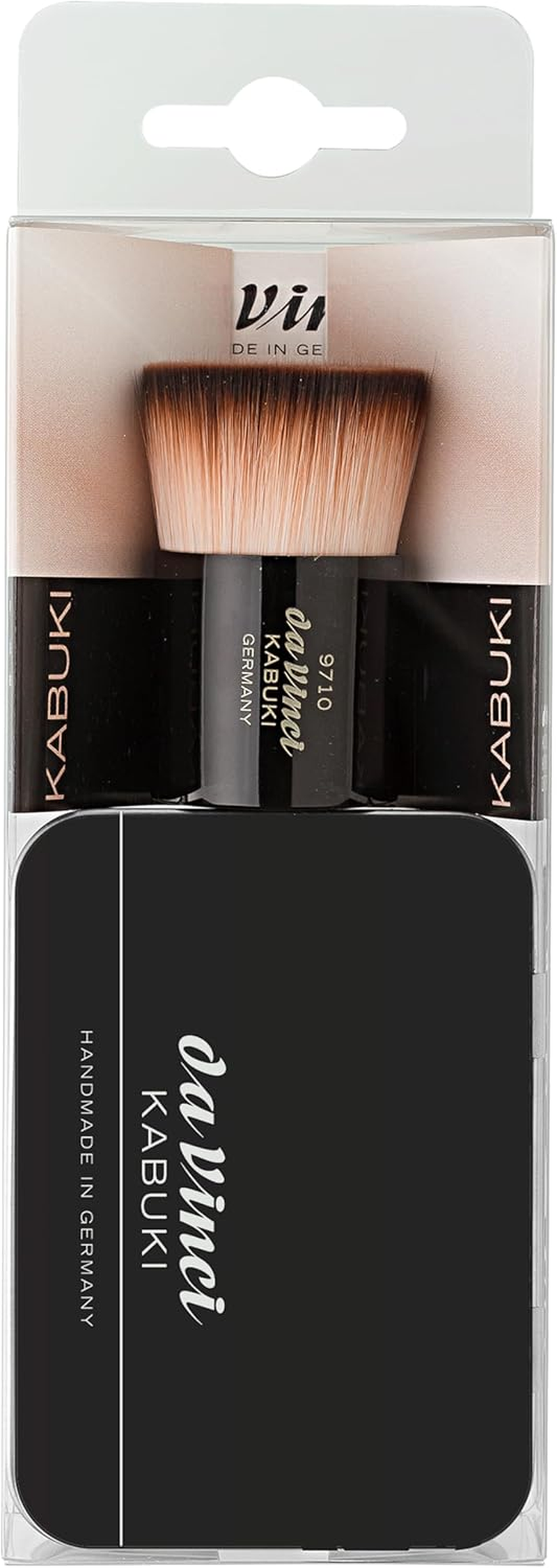 Da Vinci KABUKI Powder Brush - Foundation Brush with Travel Box 2-In-1, Vegan, Synthetic Fibre, Handmade in Germany, Pack of 1 image number 1