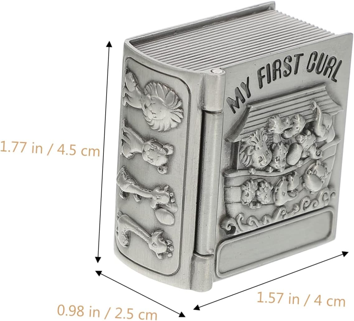 Kisangel 2Pcs Metal First Tooth Storage Boxes for Boy Girl Keepsake Curl Cases as Tooth Fairy Box and Keepsakes image number 4