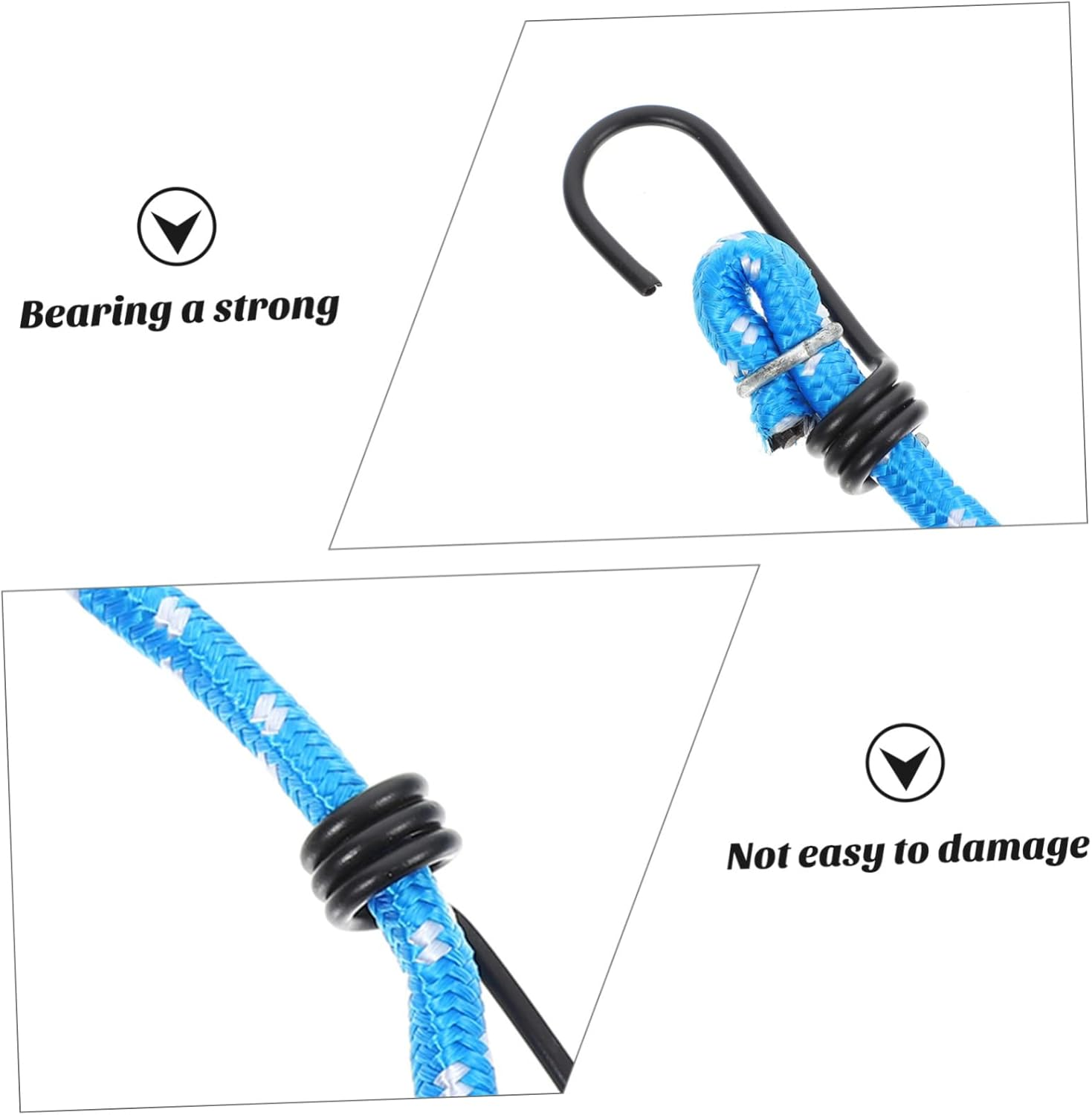 Gogogmee 3Pcs High Strength Luggage Rack Telescopic Rope Retractable Ratchet Straps for Secure Cargo Binding image number 4