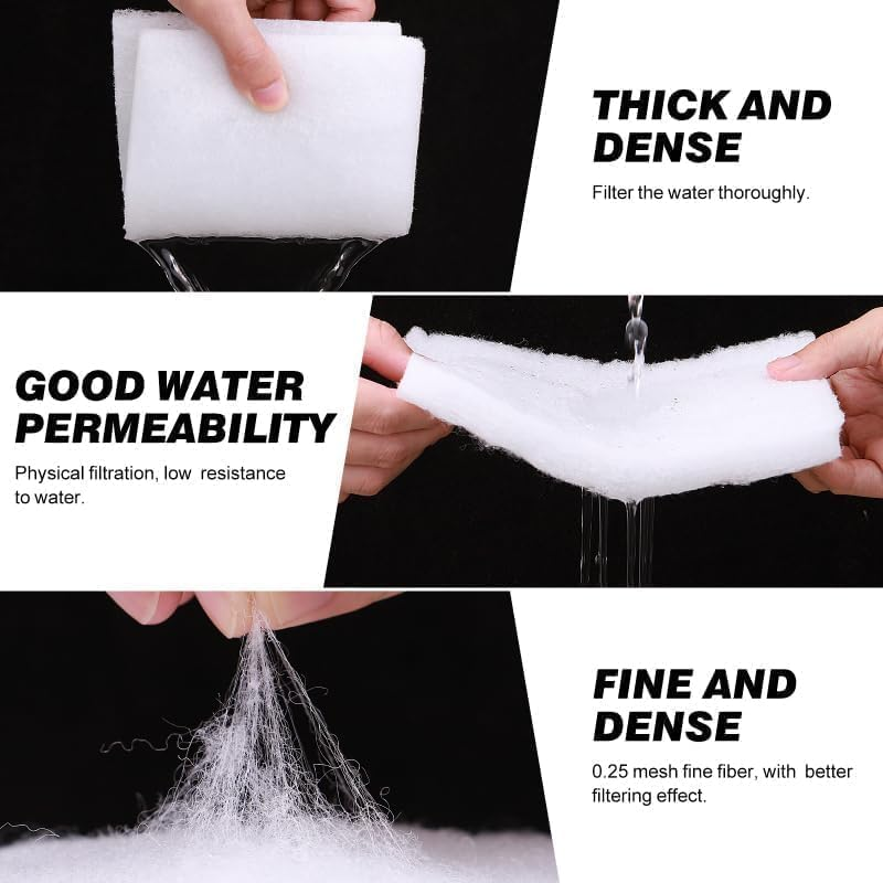 Aquarium Filter Sponge Pad Aquarium Filter Media Biochemical Filter Cotton Foam Thicken Sponge Roll, Fish Tank Filter Pad Cut to Fit Most Fish Tank Water Cleaning Supplies image number 2