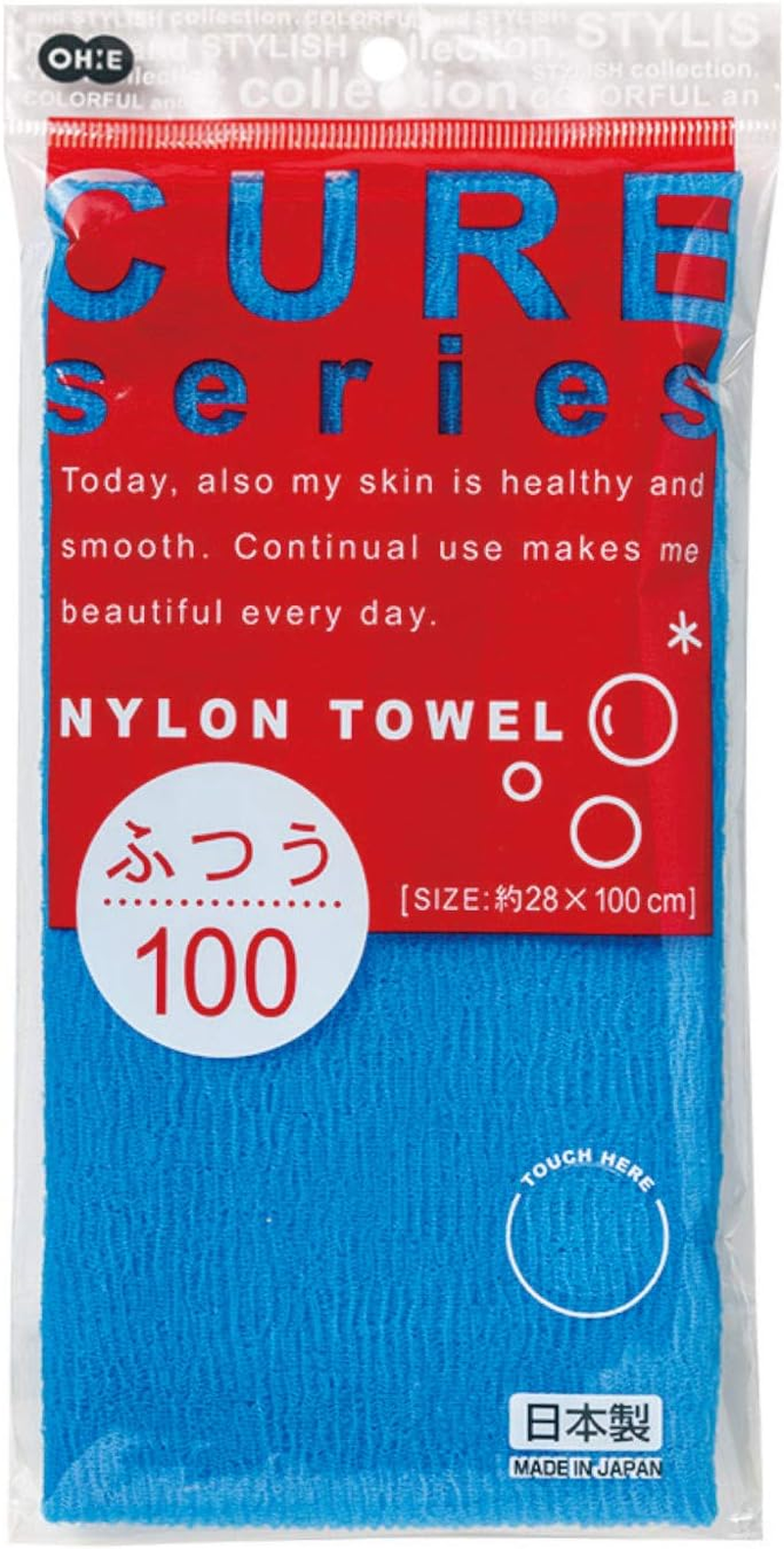 Ohe Body Towel, Blue, Approx. Width 11.0 X Length 39.4 Inches (28 X 100 Cm), Cua 2, Nylon Towel, Normal, Made in Japan image number 4