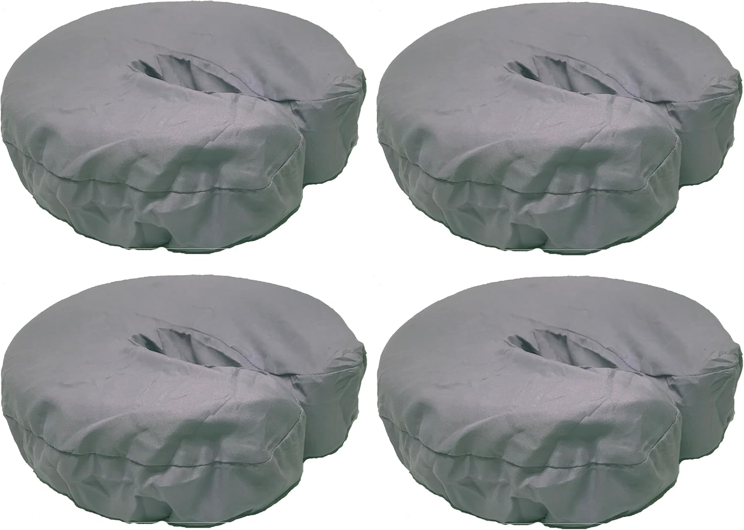 Therapist'S Choice&reg; Premium Deluxe Microfiber Massage Table Face Cradle Covers, 4Pcs per Package (Light Gray)