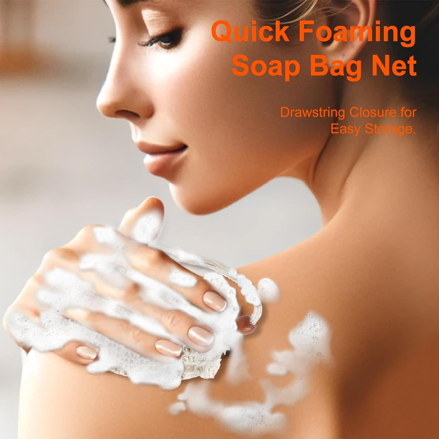 Eco-Friendly Skincare, Natural Exfoliation, Cotton Bathroom Accessories, Sustainable Soap Storage, Zero Waste Shower Products, Biodegradable Soap Pouch image number 5