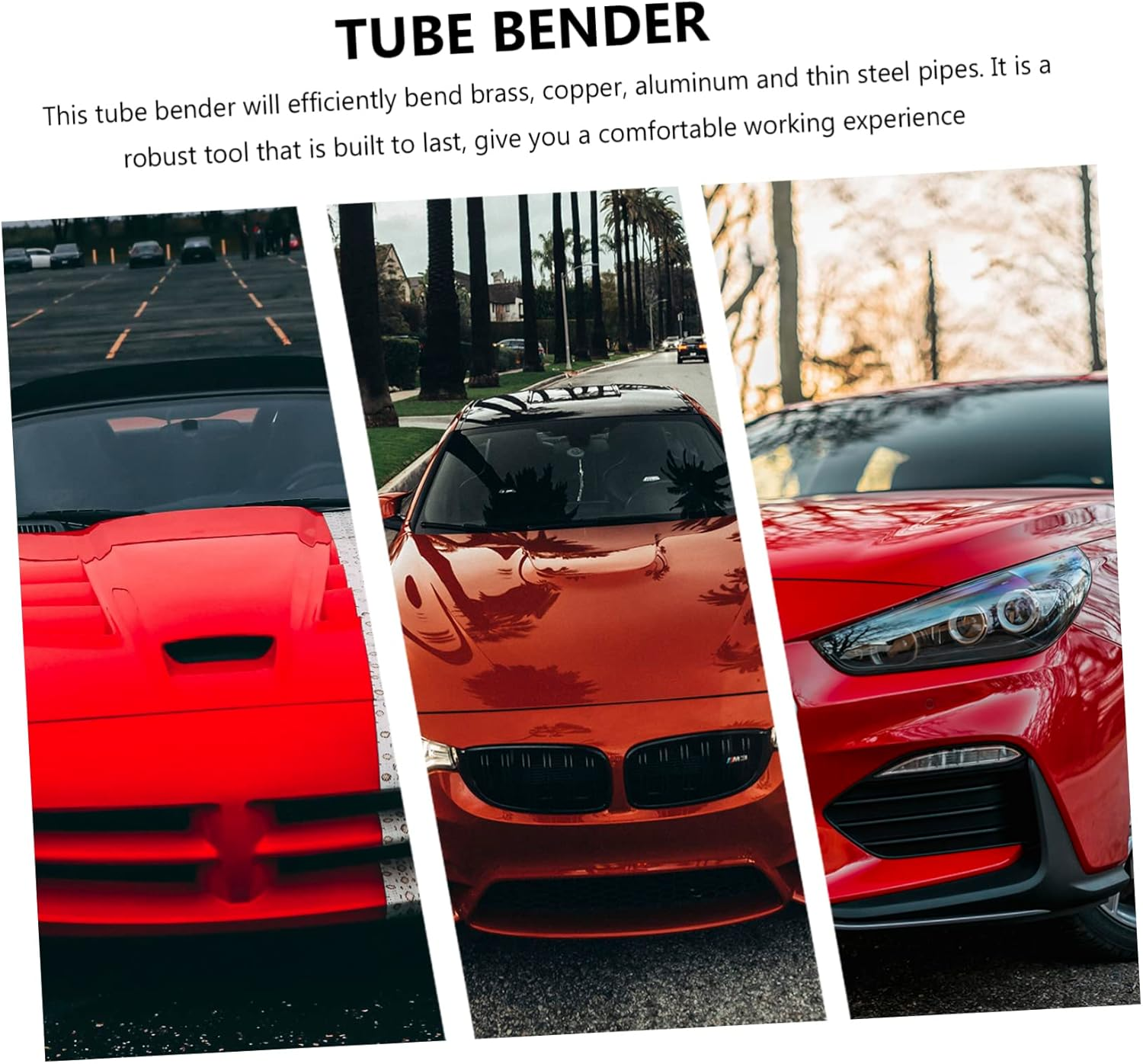 Jojofuny 180Degree Pipe Bender Tool Aluminum Steel Tube Bending Tool for Handheld Tubing Bender Use in Automotive Repair Workshops