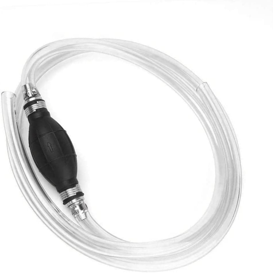 Clear Fuel Line Assembly Hose, 3/8" 10Mm Marine Outboard Boat Motor, Rvs Fuel Line Assembly W/Primer Bulb Pump 6 Feet Fuel Gasoline Water Line Hose Pipe Fuel System Tools