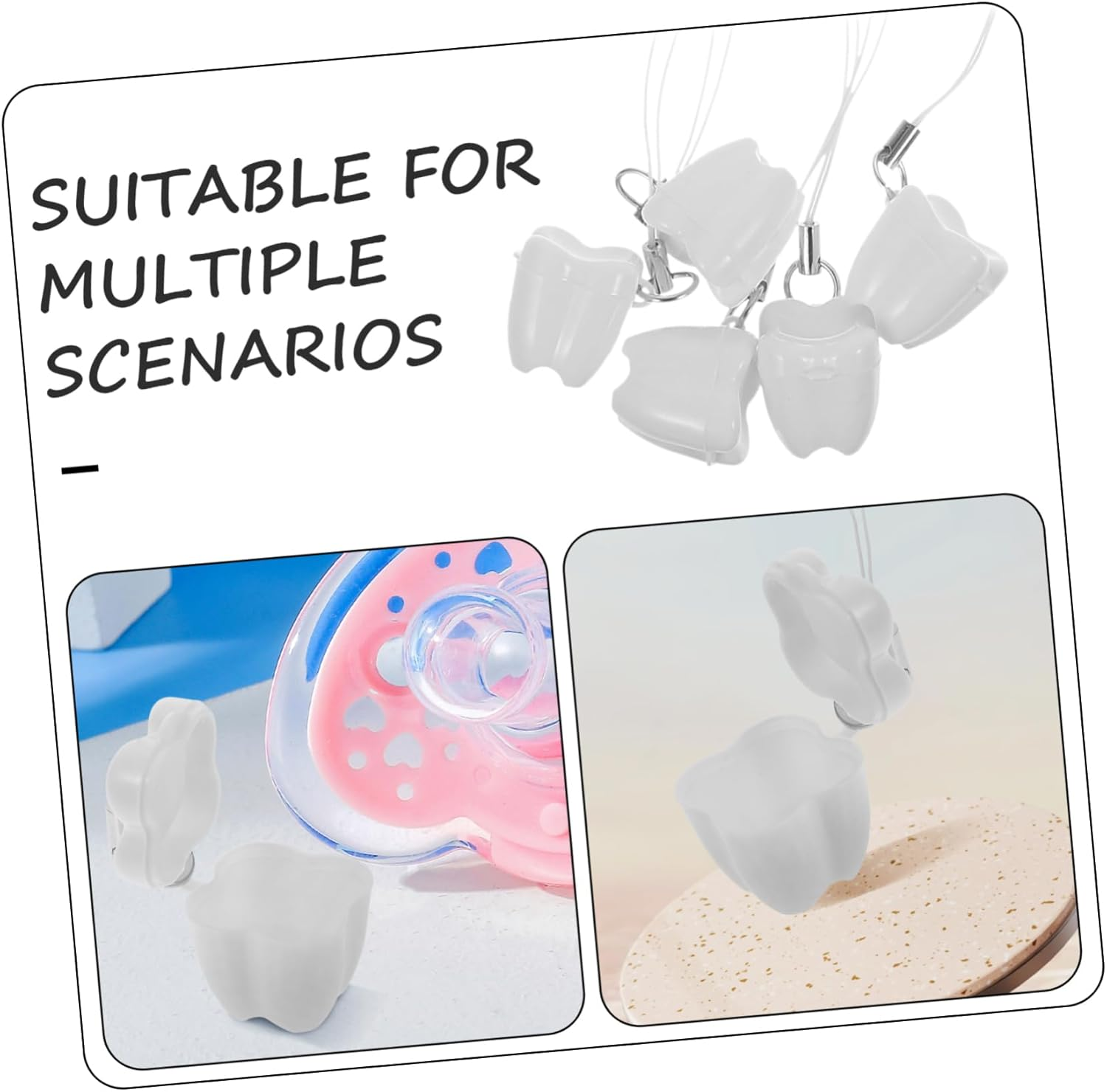 5Pcs Tooth Keepsake Box Teeth Storage Denture Case Keepsake Organizer Pp Material Newborn image number 5