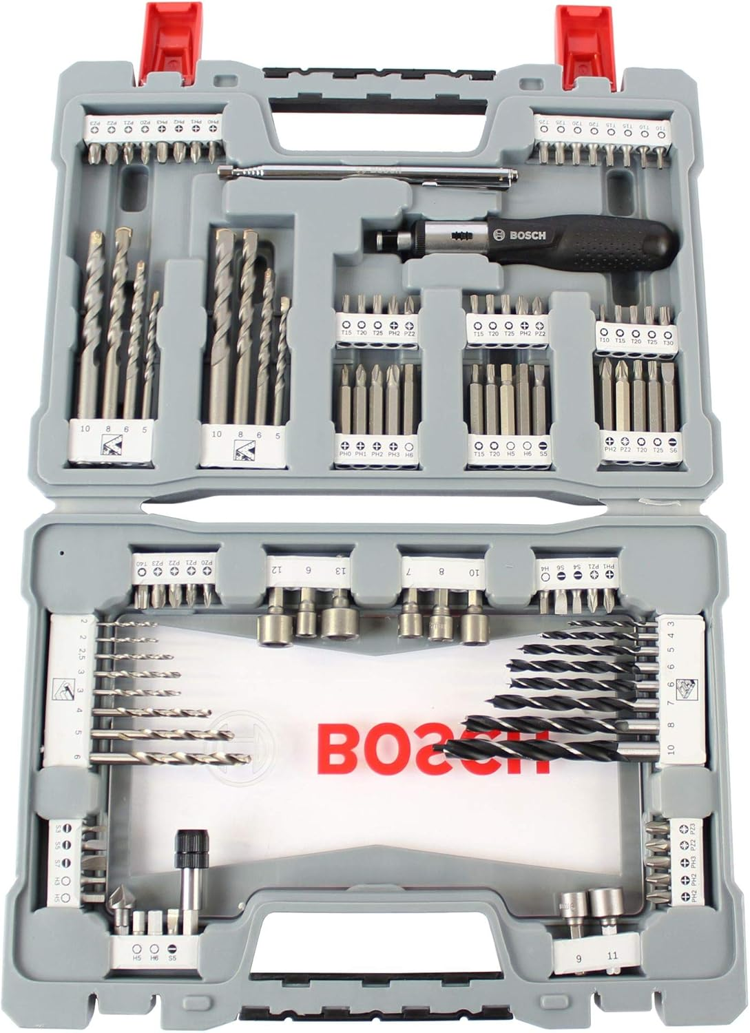 Bosch Professional 105 Pieces Premium X-Line Drill Bit and Screwdriver Bit Set (For Wood, Metal and Stone, Accessories Drill)