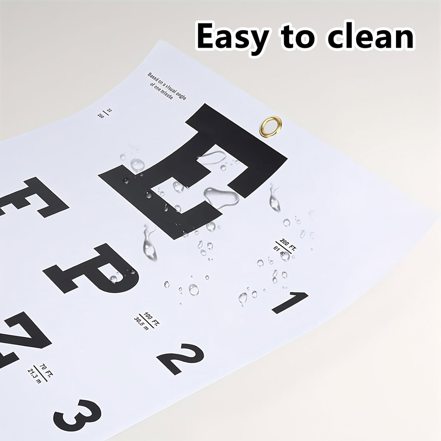 Snellen Eye Chart for Vision Testing at Home or Office, 22X11 Inches Wall Decor with Eye Occluder and Pointer for Eye Exams - Ioklin image number 3