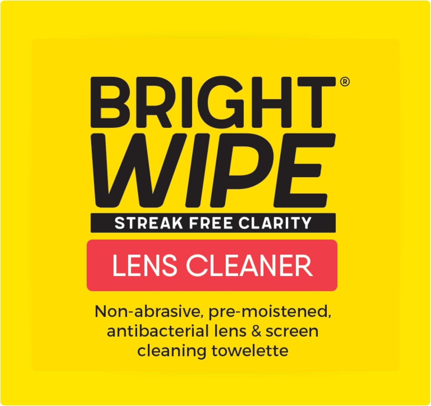 BRIGHTWIPE Lens Wipes - Screen Cleaning Towelletes - Eye Glasses Cleaner - Quick Drying, Remove Fingerprints, Dirt, Oil from Eyewear, Phone and Tablet Screen. 250 Single Use Wipes image number 1