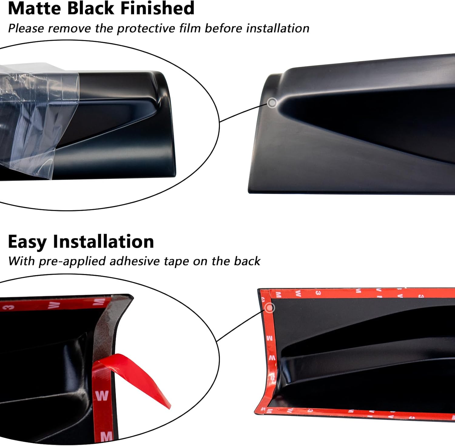 SUERAUTO4X4 Tailgate Protector Spoiler for Ford Ranger Accessories PX1 PX2 PX3 2011-2022, Rear Tailgate Spoiler Cover Rail Cap Guard Trim Wing, Matte Black Car Exterior image number 6