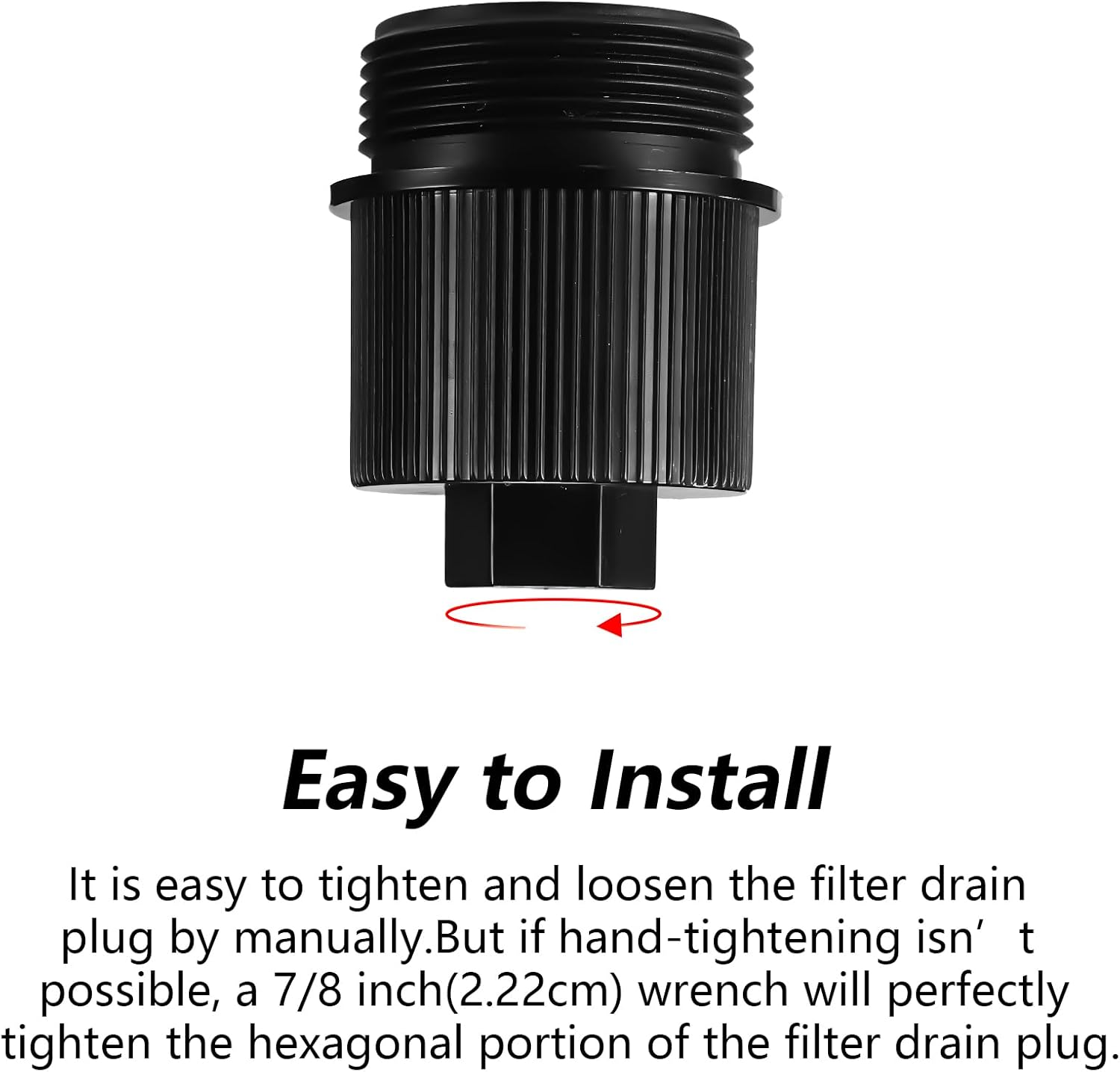 2Pcs 190030 Drain Plug Cap Assembly for Pentair FNS Plus/Clean and Clear Plus/Quad DE Filters, Pool Filter Drain Plug Replacement with O-Rings for Pool Maintenance Accessory image number 2