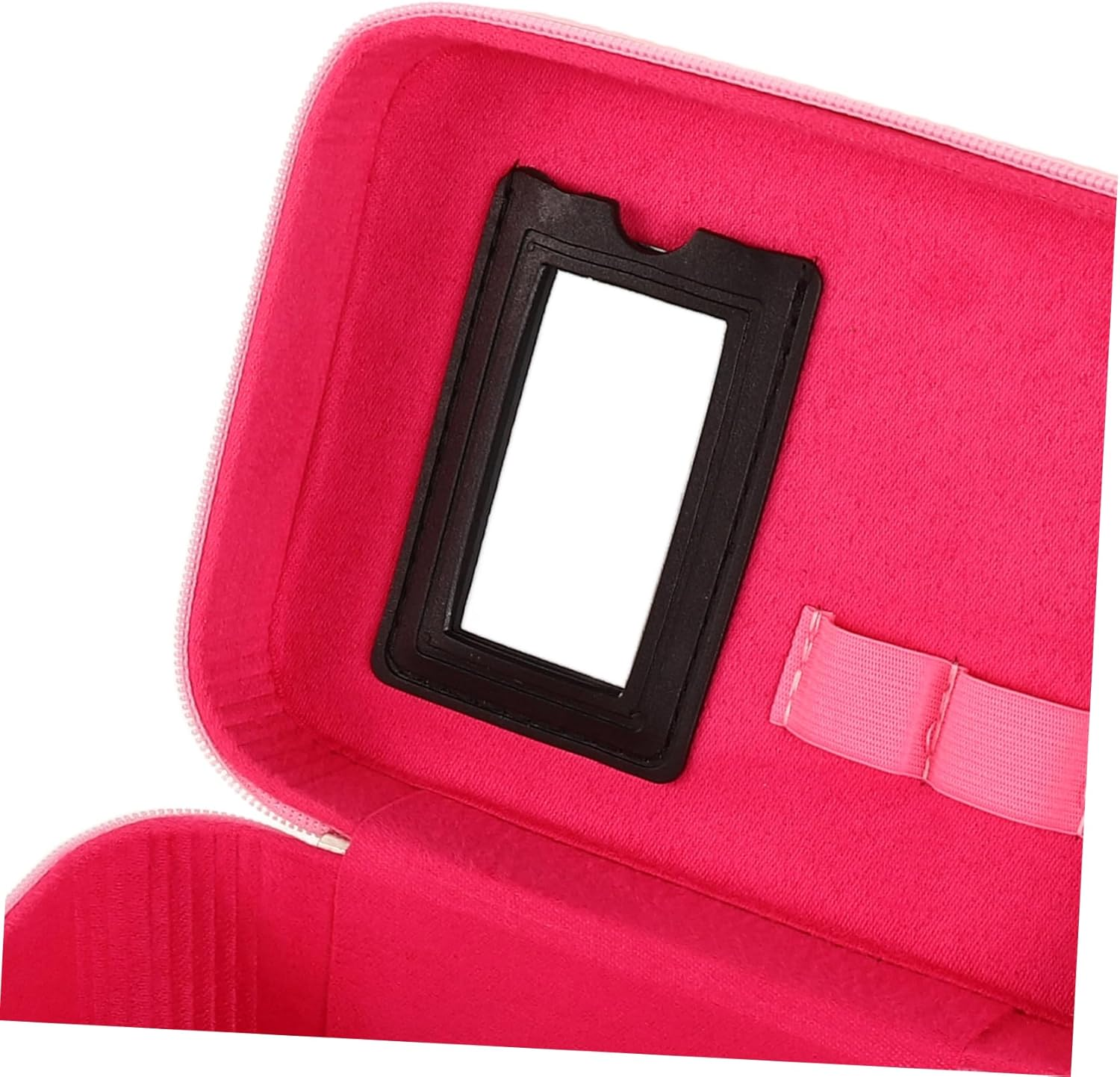 EXQUIMEUBLE Portable Makeup Case Small Pink Hard Travel Cosmetic Organizer Multi-Functional Makeup Storage Bag for Women image number 4