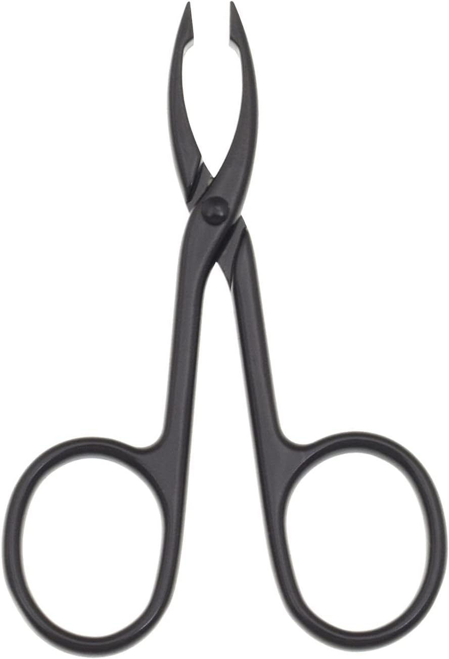 2 Pieces Tweezers Scissor Handle Straight Tip Scissor Shaped Eyebrows Tweezers for Hair Plucker Remover Facial Hair Eyebrows Care (Silver and Black) image number 4