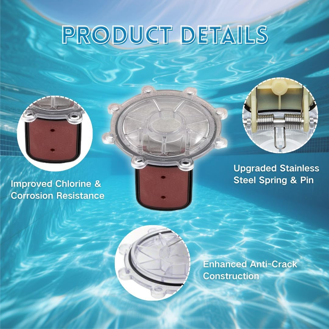 ROHOPE Check Valve 7056 2PCS Cover with Flapper Assembly for Zodiac Jandy Valves &ndash; Complete Replacement Kit, &ndash; (Include: 7451 Flapper, 7302 Spring, 7304 Pin, 7236 Cover, and 1132 O-Ring) (2-Pack) image number 3