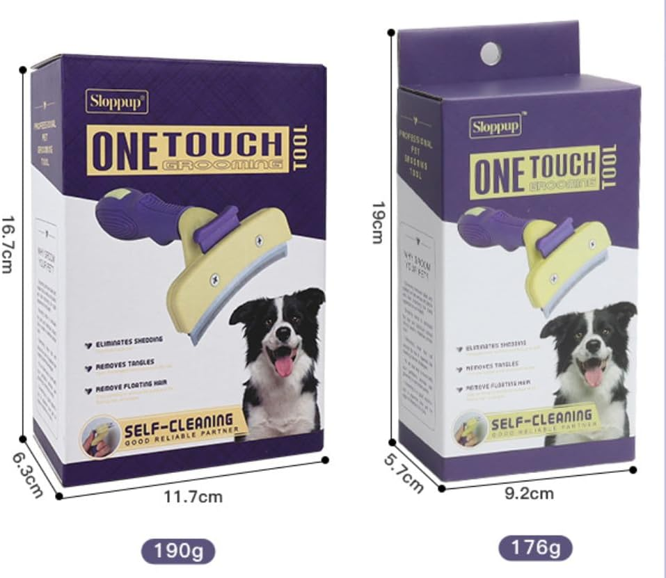 Pet Grooming Comb for Cats and Dogs - 2-In-1 Dematting and Deshedding Brush with Thinning Blade & Double-Sided Detangling Comb, Safe for All Coat Types