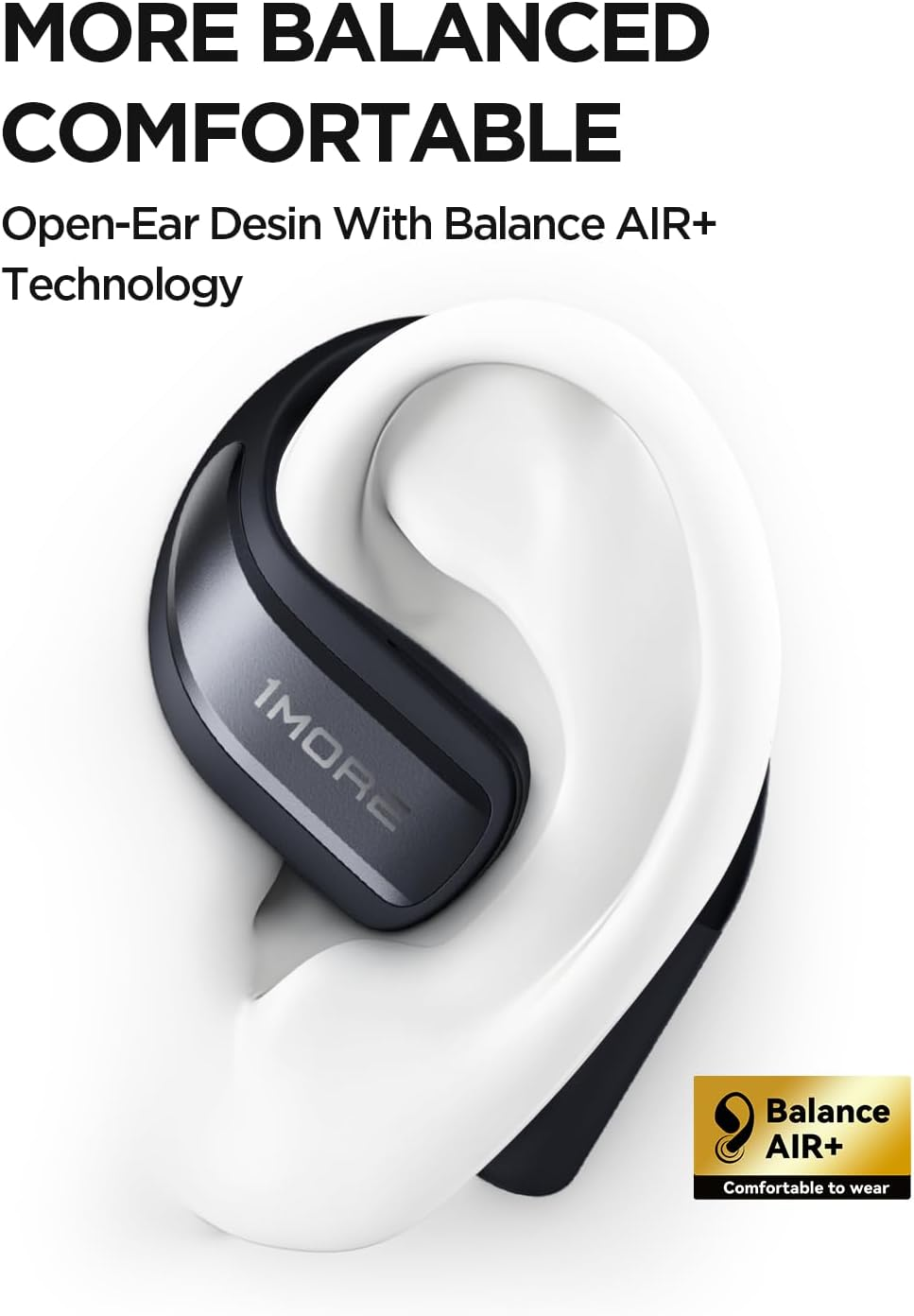 1MORE S70 Open Ear Earbuds, Bluetooth 5.3 Headphones, Wireless Earphones with 4 AI ENC Call Noise Reduction, Enhanced Bass, 6 EQ Setting, IPX5, 40H, Ultra-Light Comfort for Running, Training Etc image number 3
