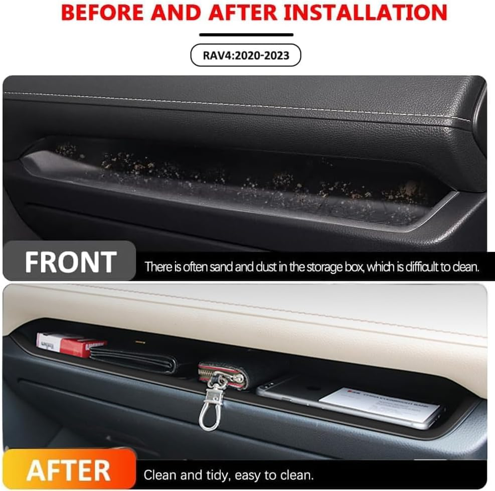 Kenddeel Center Console Organizer Tray,Passenger Storage Organizer Mat,Glove Box Storage Organizer Tray Compatible with Toyota RAV4 2022 Accessories 2024-2019 image number 2