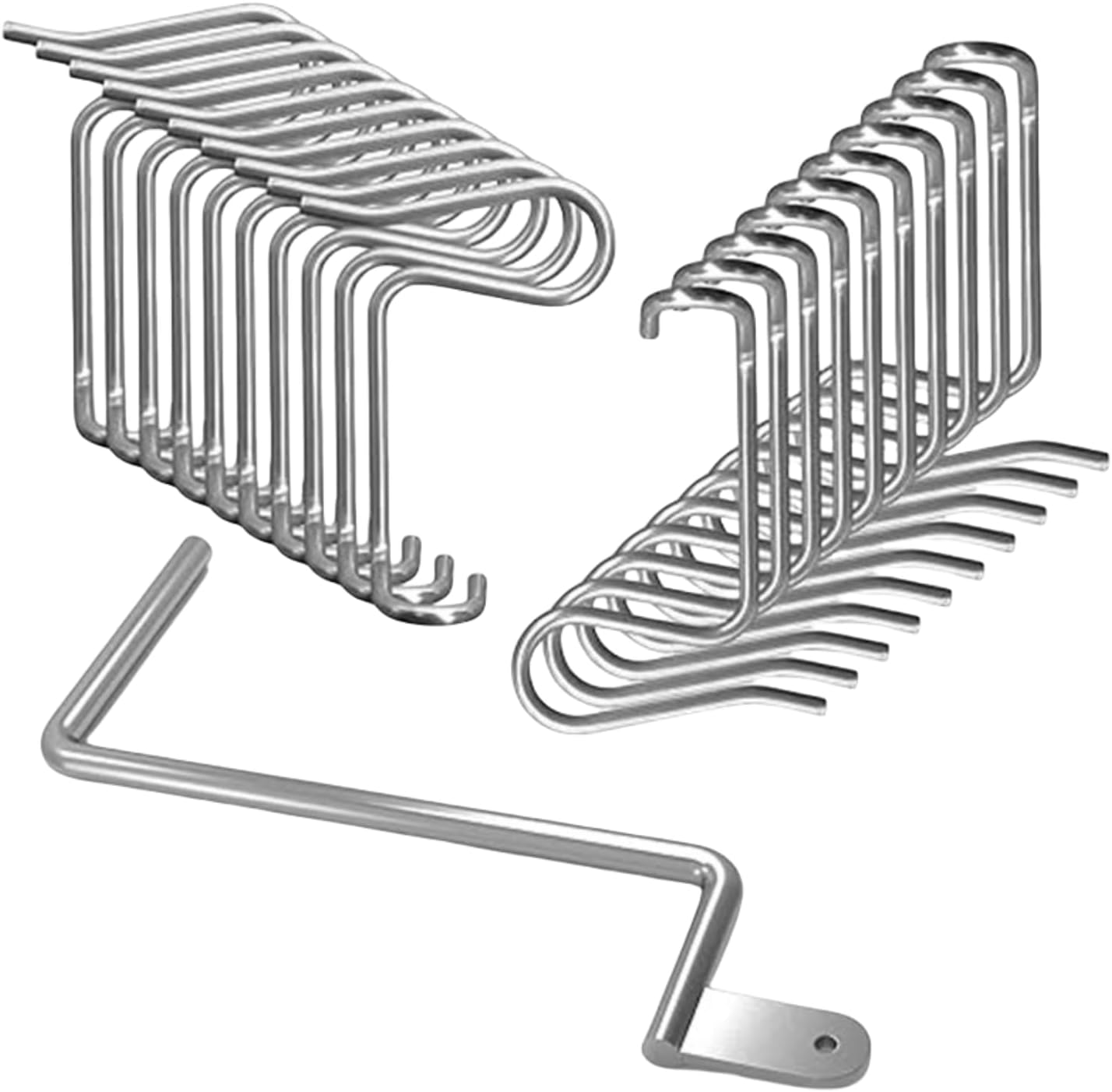 MTJNYZA Fence Wire Tensioner Tool, 20PCS Fence Wire Tightener with 1PCS Tighteners Handle, Barb Wire Fence Tools Wire Tensioner Tool for Wire Fence Farm Garden image number 2