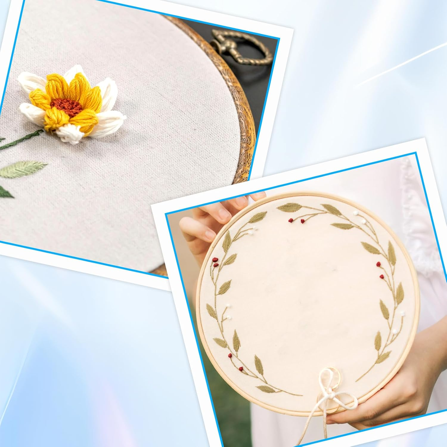 3 PCS Handkerchiefs for Women White Soft Cotton Ladies Hankies Elegant Embroidery Lace Pure Color Square Hankies Daily Accessory Suitable for Afternoon Tea Party 11 Inch image number 3