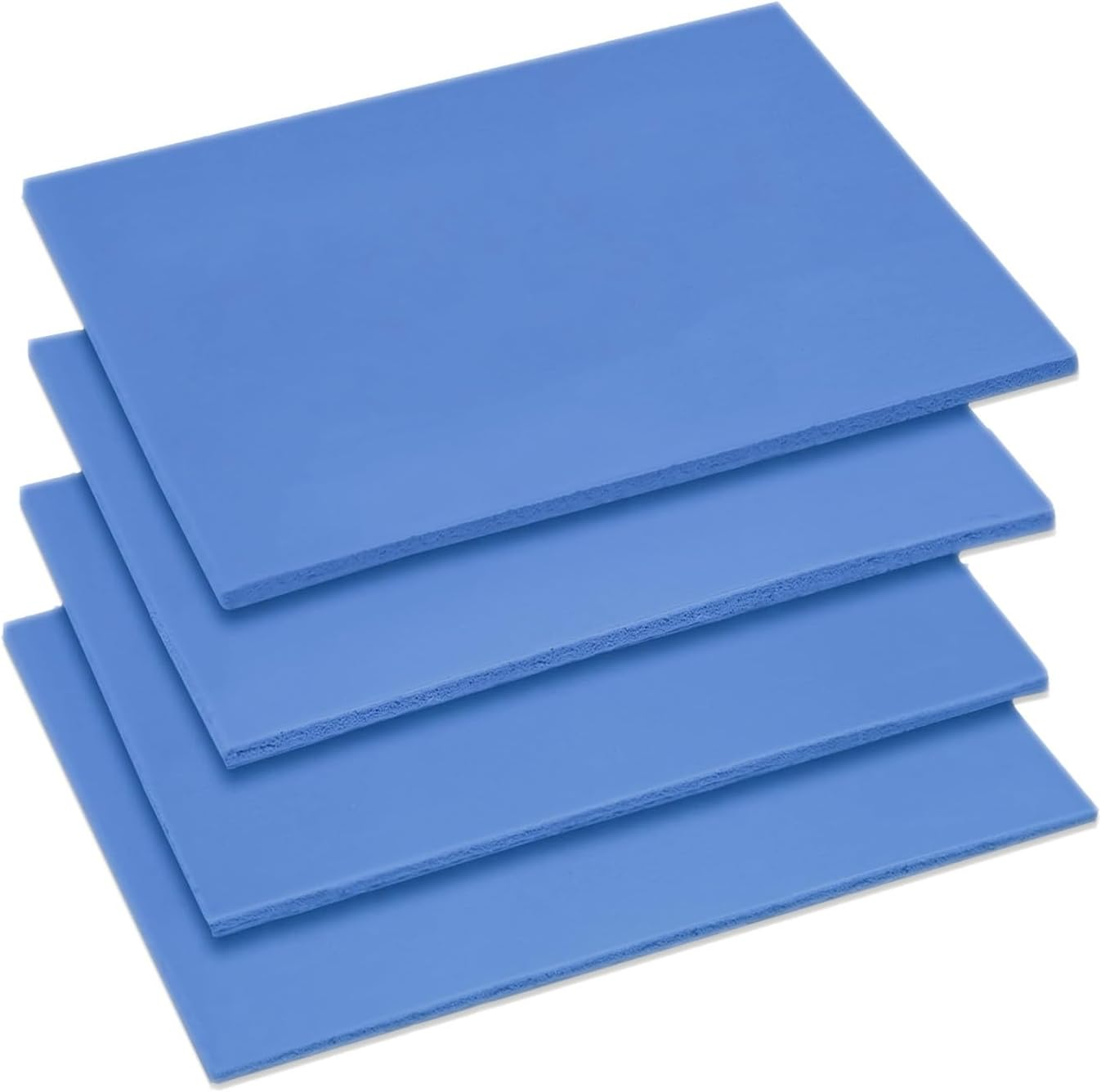 Luojinluoda 4 Pack Thermal Pad Set 100X100X0.5Mm/1Mm/1.5Mm/2Mm Thickness Options, High Temp Resistant Silicone Grease 6.0W/Mk for PC Laptop Heatsink CPU GPU SSD IC LED Cooler image number 4