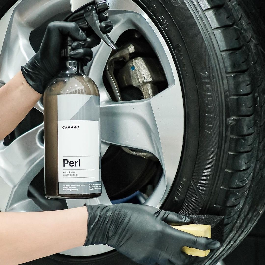 CARPRO PERL Plastic & Rubber Protectant - [Plastic, Engine, Rubber, Leather] - Concentrated Tire Dressing, Water Based UV Protection, Satin Finish - 1 Liter (34Oz) image number 2