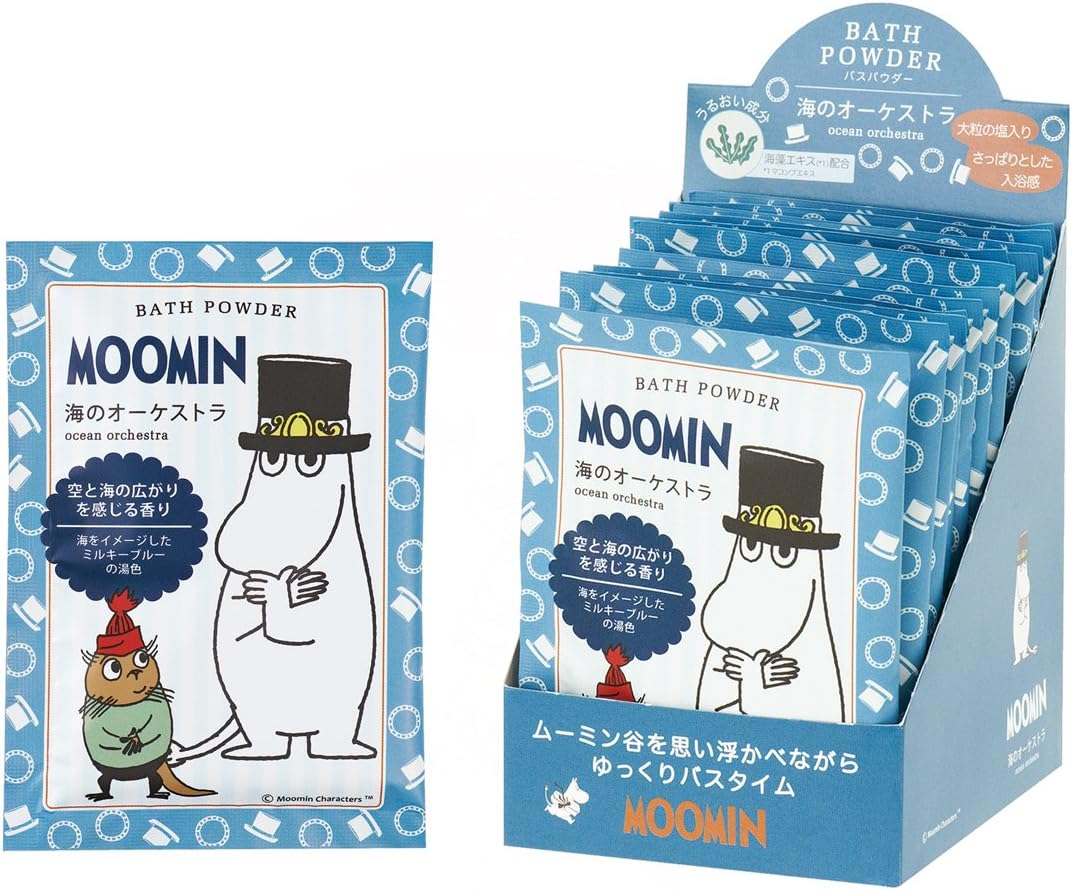 Moomin Bath Powder, 1.2 Oz (35 G), Cocemomo Jam, 12 Pieces (White Turbidity Bath Sale, Made in Japan, Sweet and Sour Kokemomo Scent) image number 2