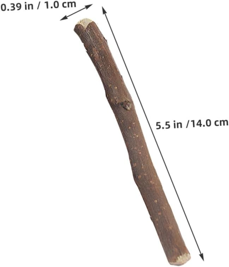 VICASKY Apple Sticks Small Chew Natural Teeth Grinding Treats for Rabbits Hamsters Guinea Pigs Squirrels Chinchillas Portable Wooden Molar Chew Snack for Small Pets image number 5