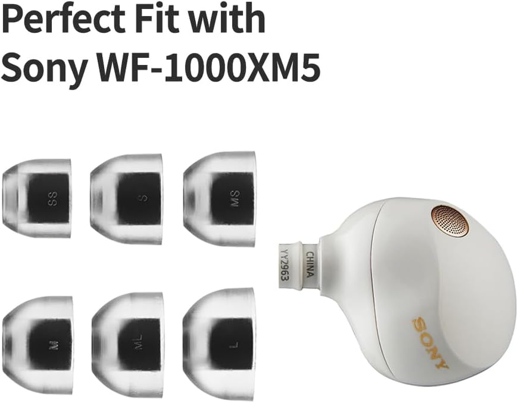 AZLA Sednaearfit Crystal Standard 2 - Earbud Tips for Wireless Headphones - Noise Canceling Earbuds Replacement Tips - Eartips Compatible with Shure, Sony, Beats, Sennheiser, Jabra (M) image number 2