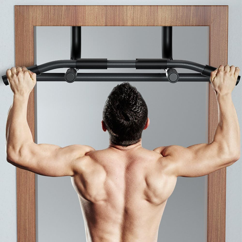 HPAMR Dip Bar, Fitness Dip Bar Attachments, Multi-Grip Strength for Doorway, Indoor Chin-Up Bar Fitnes Trainer for Home Gym Portable, Pull up Bar for Doorway, Upper Body Fitness Workout Bar image number 1