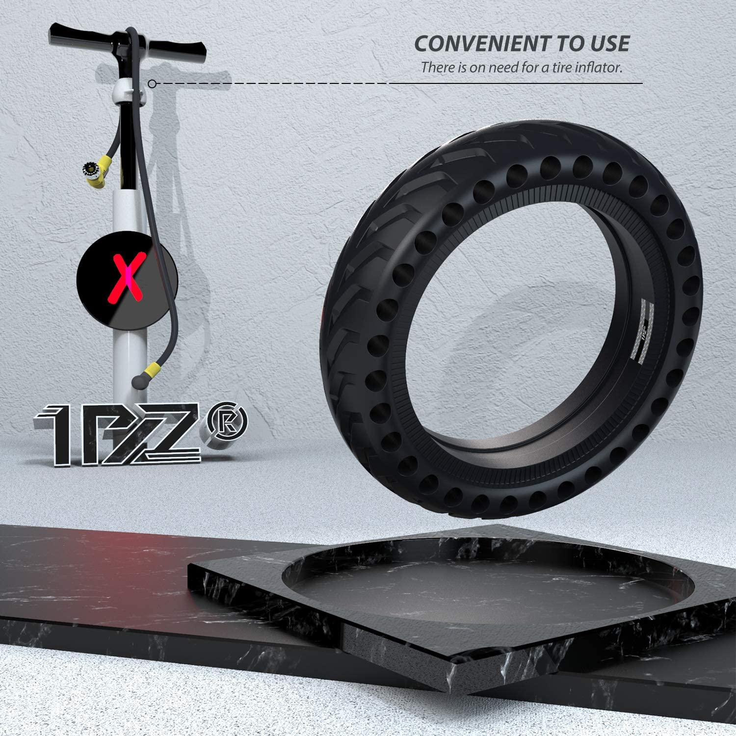 1PZ M36-X85 8.5 Inch Honeycomb Solid Tire for Xiaomi M365 / Pro, Gotrax GXL/XR, 8.5" Scooter Tire Replacement, No-Flat Airless Rubber Tire, Easy Installation image number 1