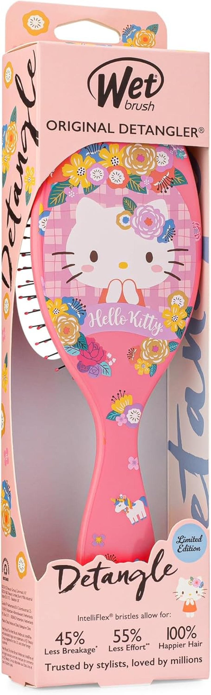 Wetbrush Hello Kitty & Friends - Hello Kitty Original Detangler Hairbrush for Girls & Women, Ages 3+, Pink, Effortlessly Detangles All Hair Types image number 5