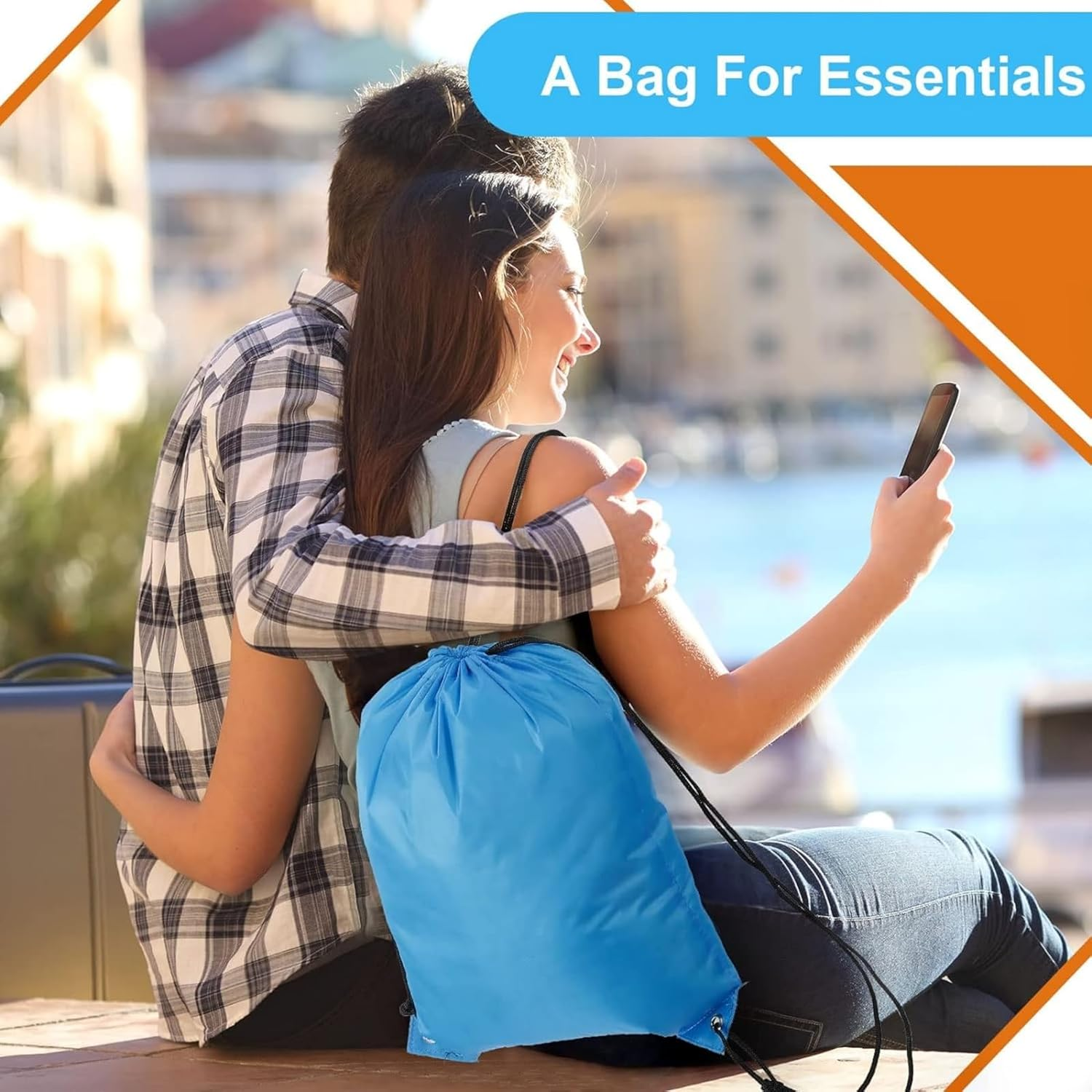 GAIVEK Gym Bag, Drawstring Bag, Pack of 6 Sports Bags, Drawstring Gym Bag, Children'S Backpack Bag, Multicoloured Drawstring Backpack for Fitness, Multicoloured image number 6