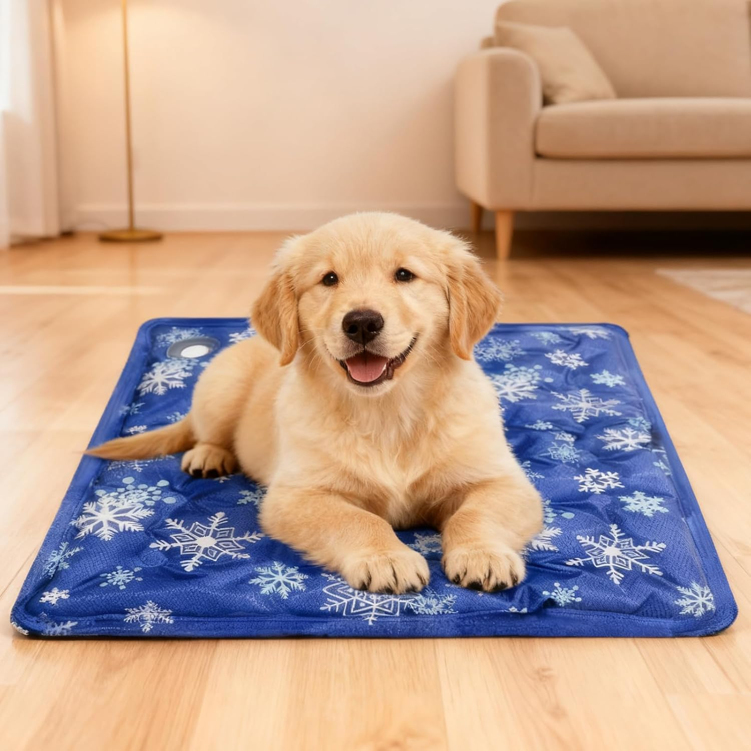 LOVELEDI Dog Cooling Mat - Pet Cooling Mats for Dogs and Cats, Durable 50X60Cm Cool Pad Pet Soft Pads, Waterproof, Endothermic & Easy Clean Self Cooling Puppy Kennel Bed for Home Indoor Outdoor image number 5