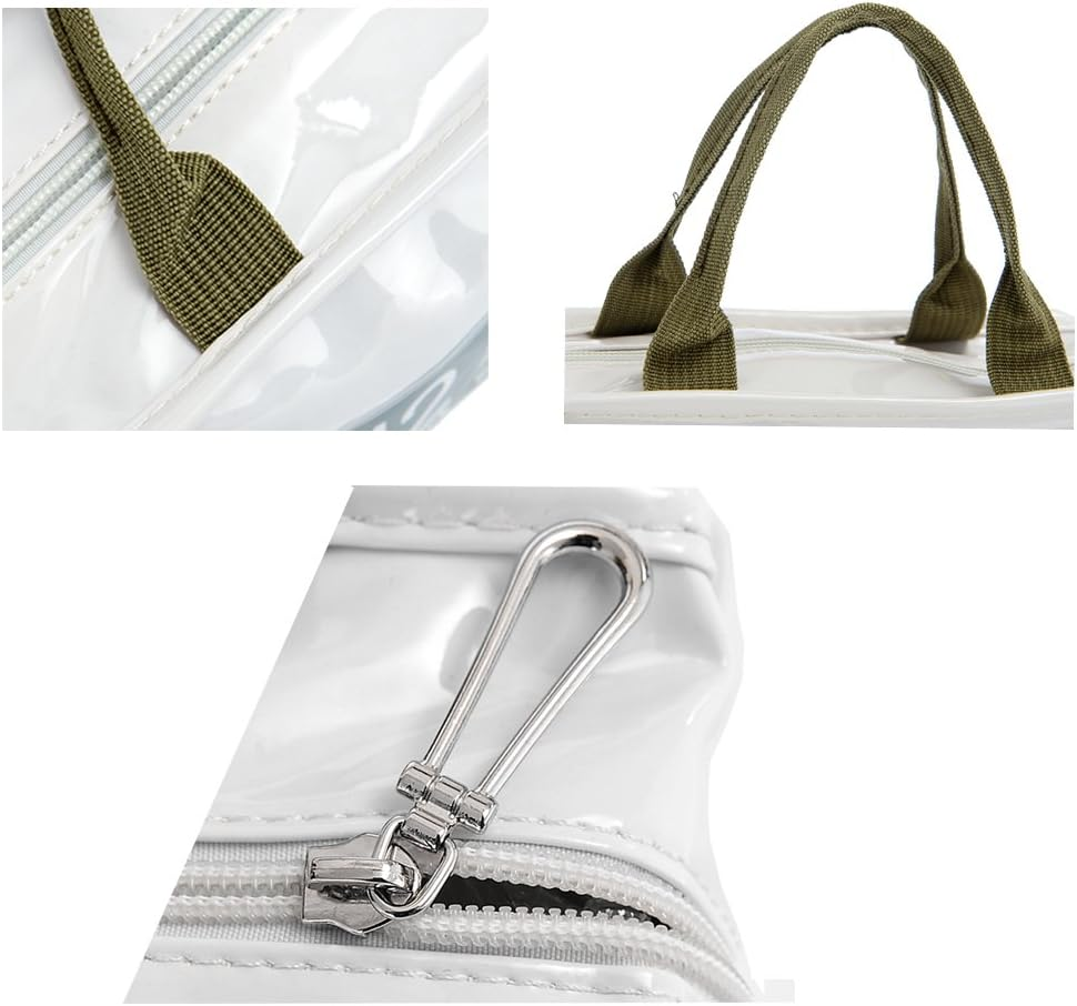 Isuperb Waterproof Lunch Bag Insulated Thermal Cooler Tote Zipper Organizer Storage Bag for Adults,Men Women Work Picnic (White) - White image number 6